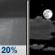 Saturday Night: Isolated Rain Showers then Partly Cloudy